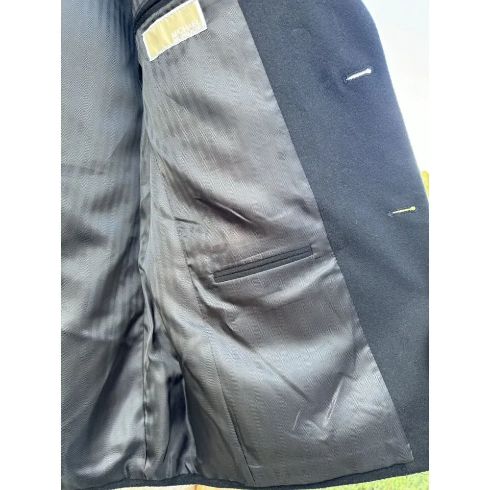 Michael Kors Men's Black Color Sports Coat‎ Size 40R Wool Blend 2 Button Blazer